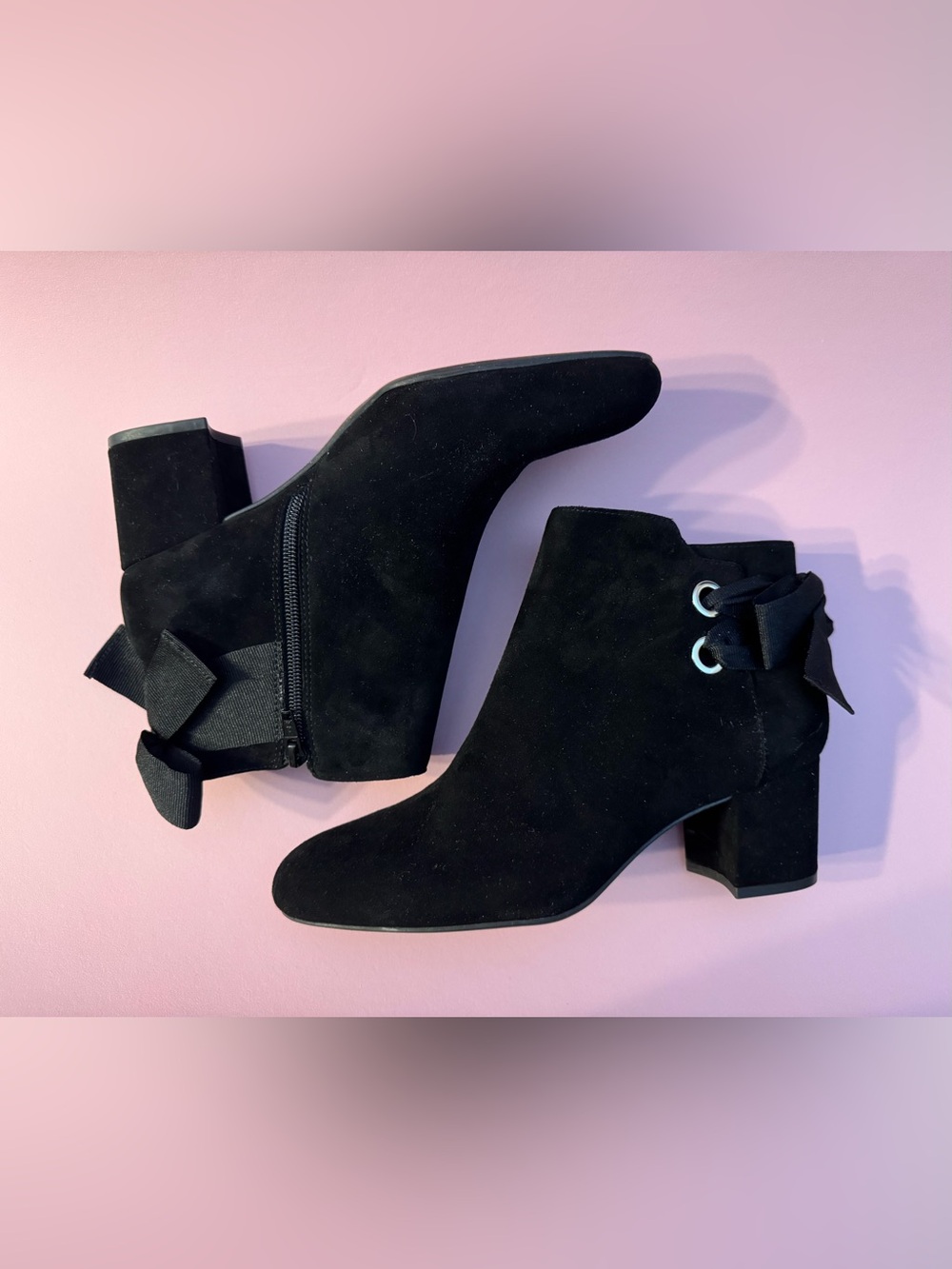 Copper Key Elegant and confortable Yule Suede Bow Block Heel Booties Size 8